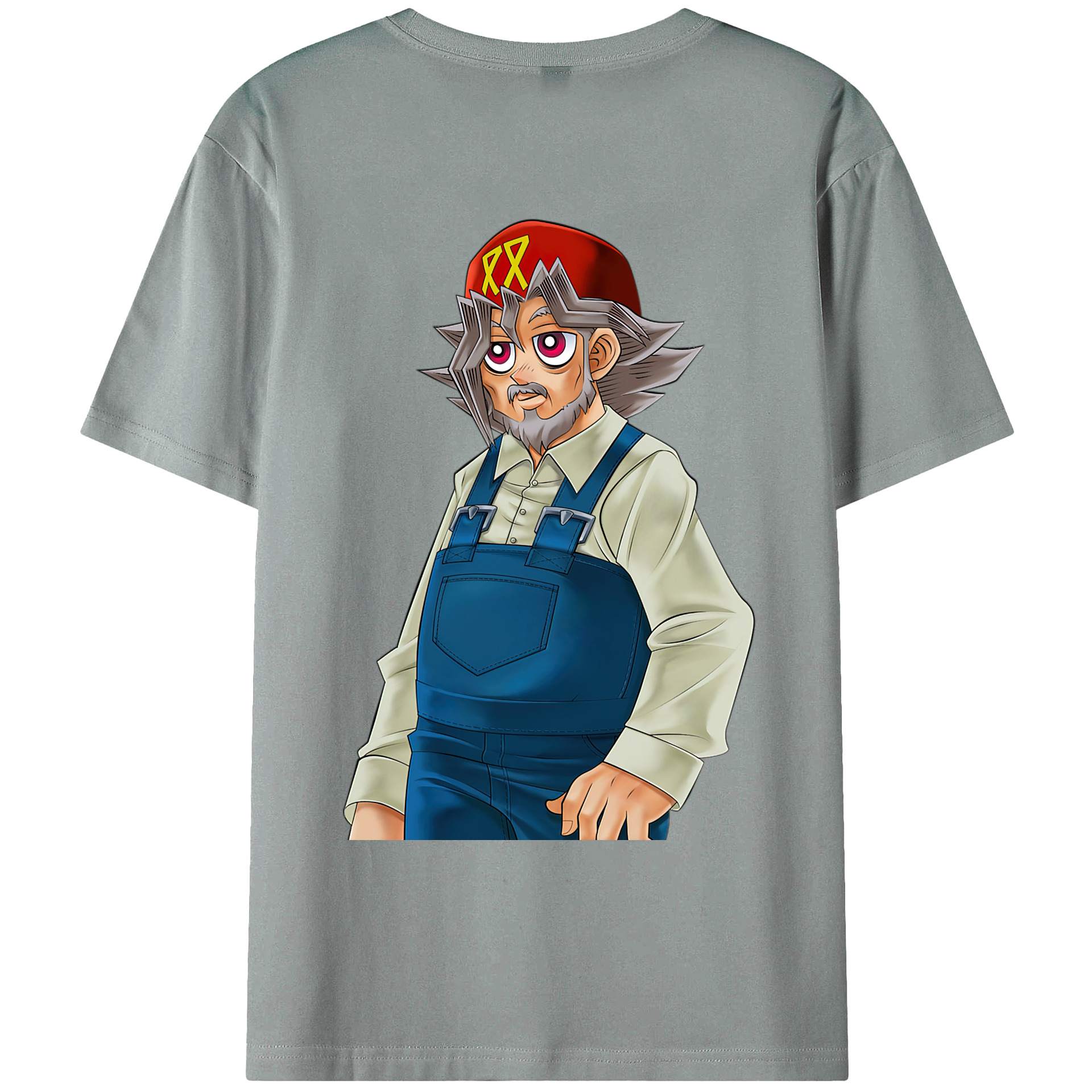 （画像用） 遊☆戯☆王 Yu-Gi-Oh! 綿100％ メンズ半袖Tシャツ（バックプリント） 通気性